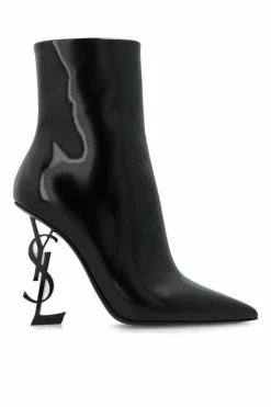 Saint Laurent CZARNY Botki na obcasie ‘Opyum’