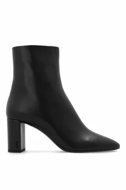 Saint Laurent CZARNY Botki na obcasie ‘Lou’