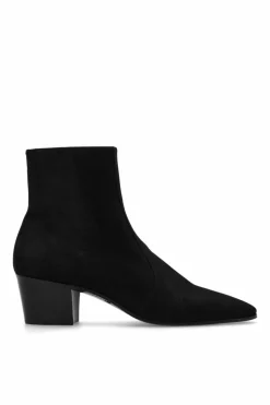 Saint Laurent CZARNY Botki na obcasie ‘Vassili’