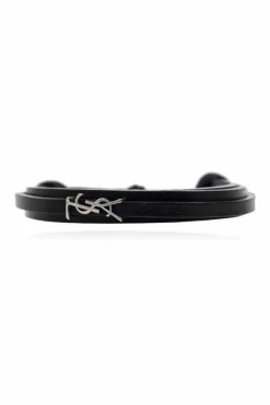 Saint Laurent CZARNY Bransoleta ‘Cassandre’