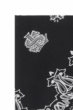 Saint Laurent CZARNY Chusta z motywem ‘paisley’