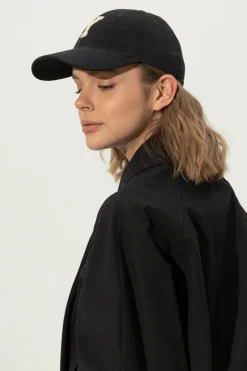 Saint Laurent CZARNY Czapka z daszkiem