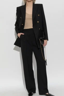 Saint Laurent CZARNY Dwurzędowa marynarka