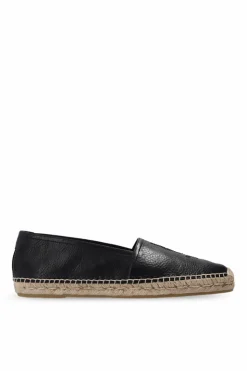 Saint Laurent CZARNY Espadryle z logo ‘Toscano’