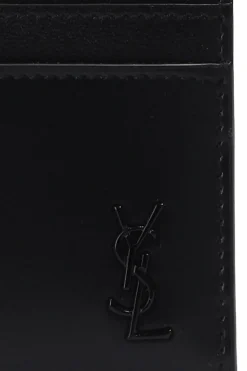 Saint Laurent CZARNY Etui na karty z logo