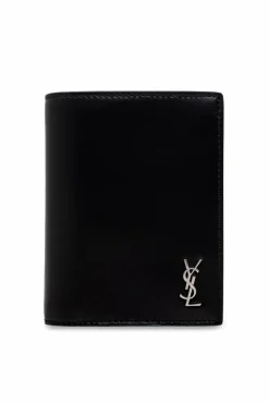 Saint Laurent CZARNY Etui na karty z logo