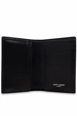 Saint Laurent CZARNY Etui na karty z logo