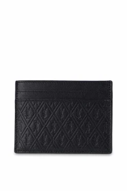 Saint Laurent CZARNY Etui na karty z logo
