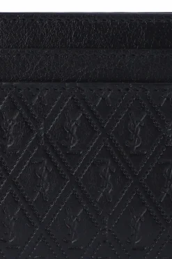 Saint Laurent CZARNY Etui na karty z logo