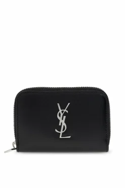 Saint Laurent CZARNY Etui na karty z logo