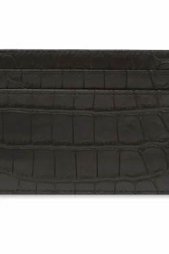 Saint Laurent CZARNY Etui na karty z logo