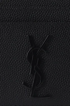 Saint Laurent CZARNY Etui na karty z logo