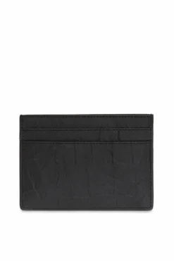 Saint Laurent CZARNY Etui na karty z metalowym logo
