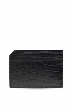 Saint Laurent CZARNY Etui na karty z logo