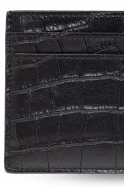 Saint Laurent CZARNY Etui na karty z logo