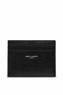 Saint Laurent CZARNY Etui na karty z logo