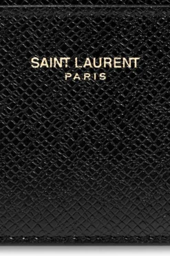 Saint Laurent CZARNY Etui na karty z logo