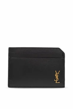 Saint Laurent CZARNY Etui na karty z logo