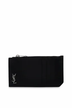 Saint Laurent CZARNY Etui na karty z logo