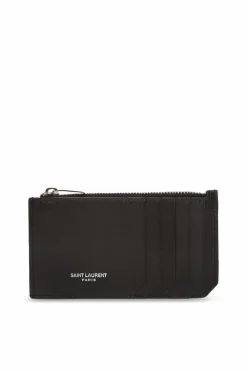Saint Laurent CZARNY Etui na karty z logo