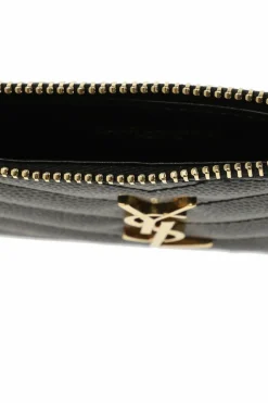 Saint Laurent CZARNY Etui na karty z logo