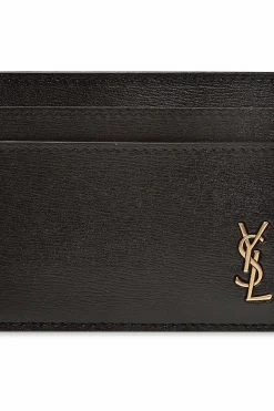 Saint Laurent CZARNY Etui na karty z logo