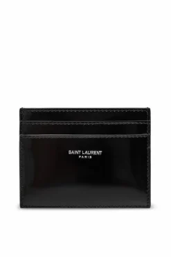 Saint Laurent CZARNY Etui na karty z logo