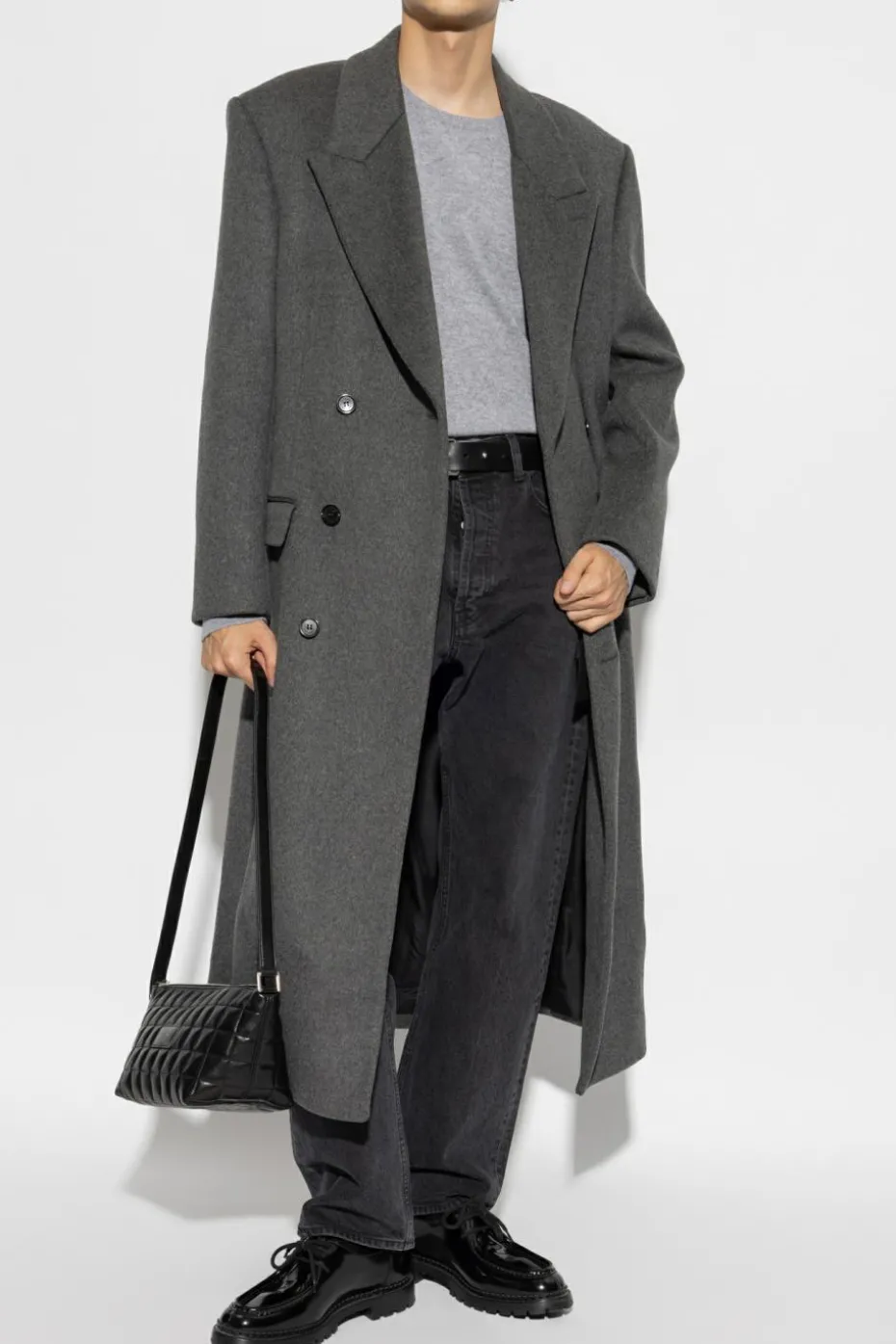 Saint Laurent CZARNY Jeansy z nogawkami o prostym kroju