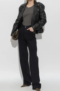 Saint Laurent CZARNY Jeansy z nogawkami o prostym kroju