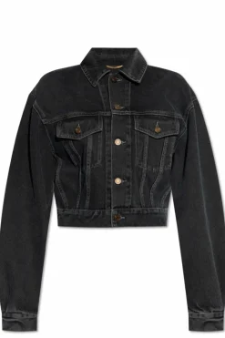 Saint Laurent CZARNY Jeansowa kurtka