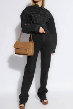 Saint Laurent CZARNY Jeansy z prostymi nogawkami