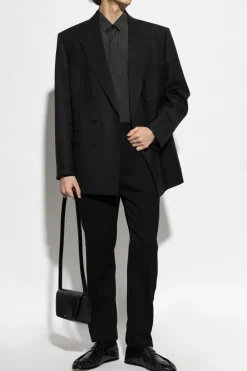Saint Laurent CZARNY Jedwabna koszula