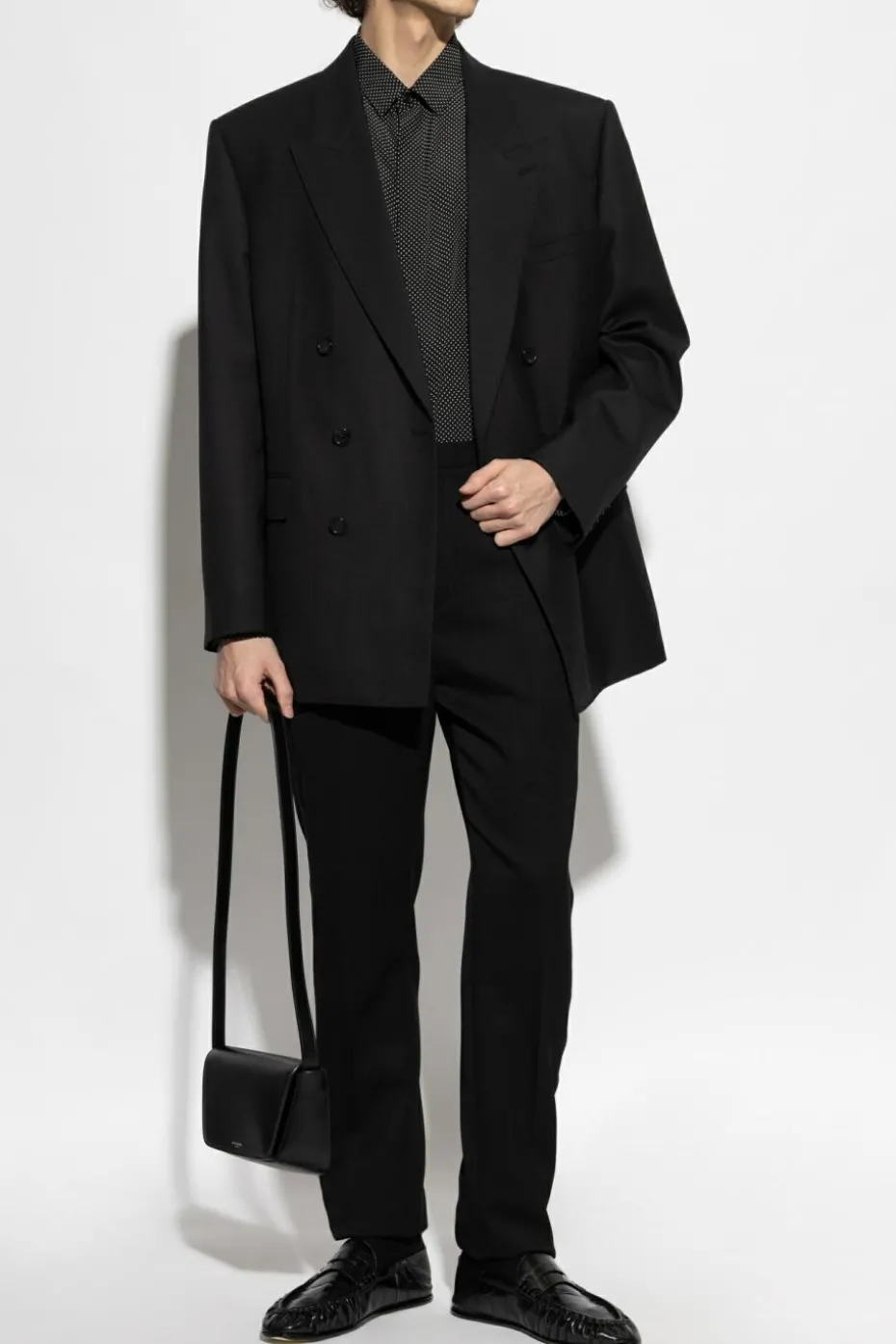 Saint Laurent CZARNY Jedwabna koszula