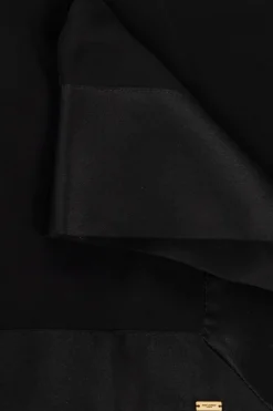 Saint Laurent CZARNY Jedwabny szal
