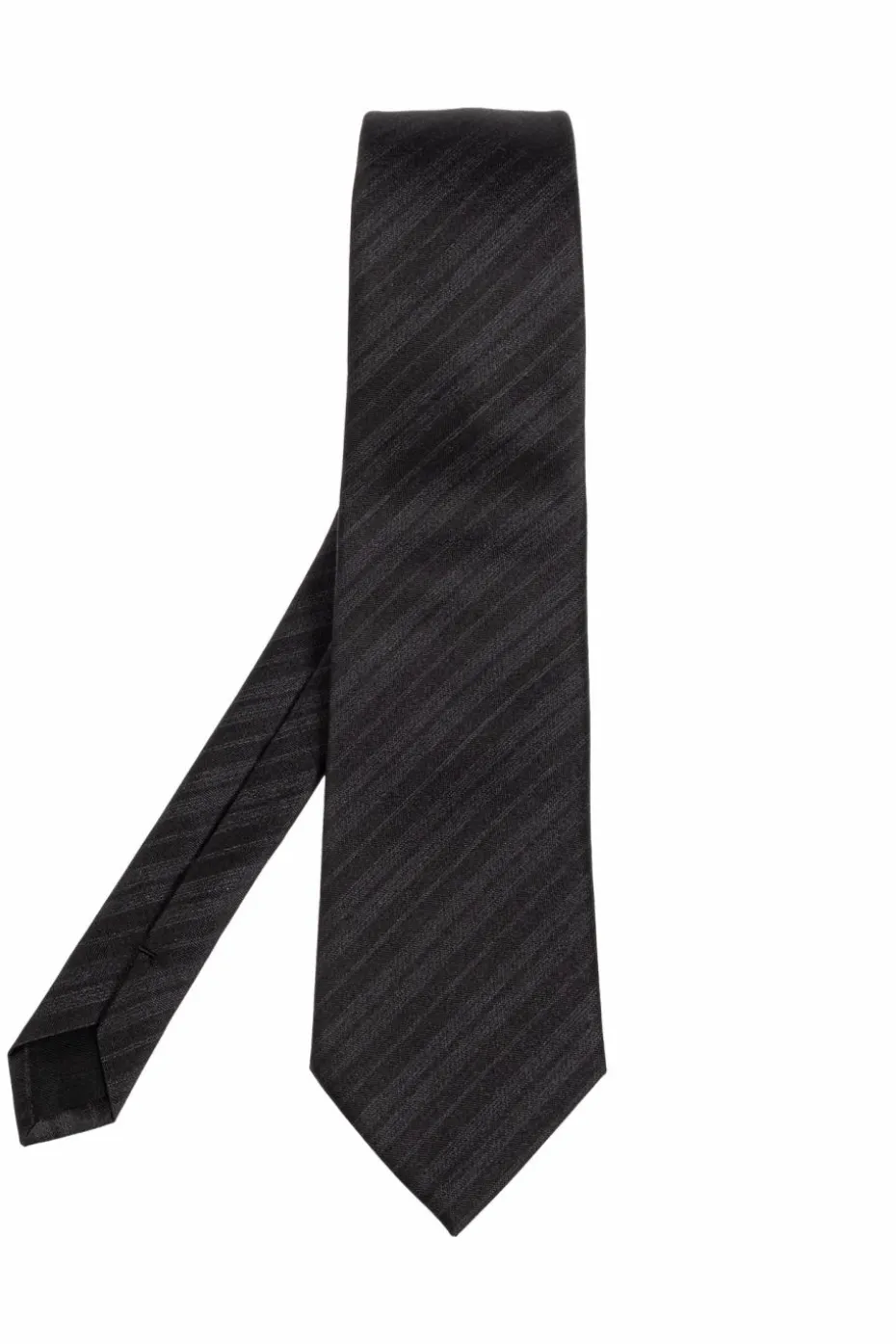 Saint Laurent CZARNY Jedwabny krawat