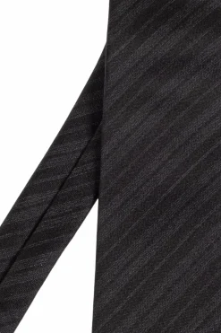 Saint Laurent CZARNY Jedwabny krawat