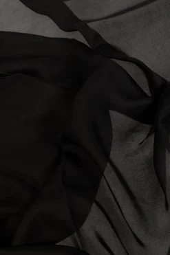 Saint Laurent CZARNY Jedwabna apaszka