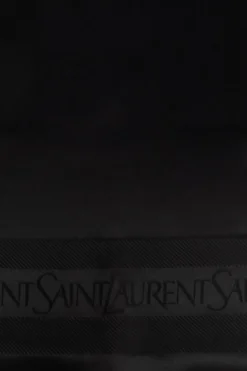 Saint Laurent CZARNY Jedweabny szal