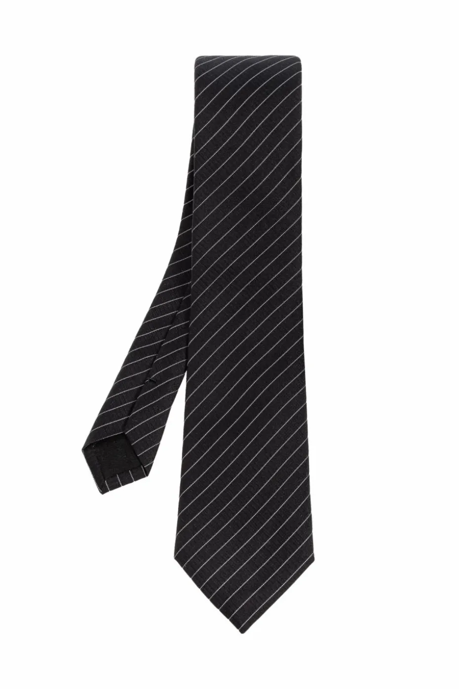 Saint Laurent CZARNY Jedwabny krawat
