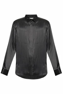 Saint Laurent CZARNY Jedwabna koszula