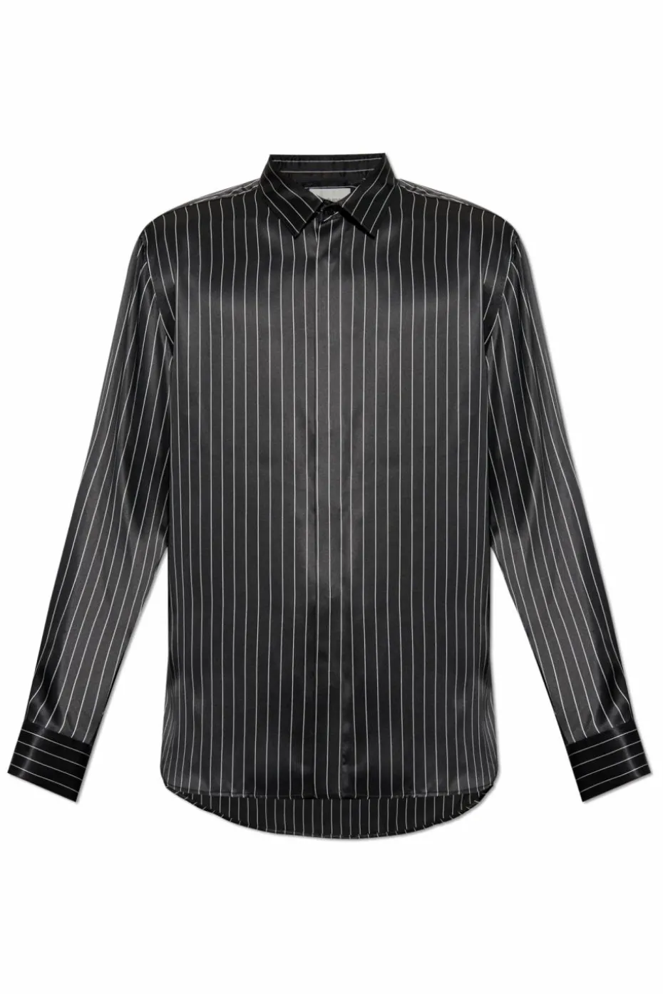 Saint Laurent CZARNY Jedwabna koszula