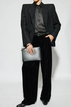 Saint Laurent CZARNY Jedwabna koszula