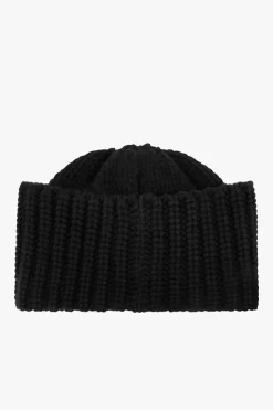 Saint Laurent CZARNY Kaszmirowa czapka
