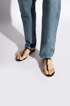 Saint Laurent CZARNY Klapki ‘Cassandra’