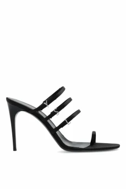 Saint Laurent CZARNY Klapki na obcasie