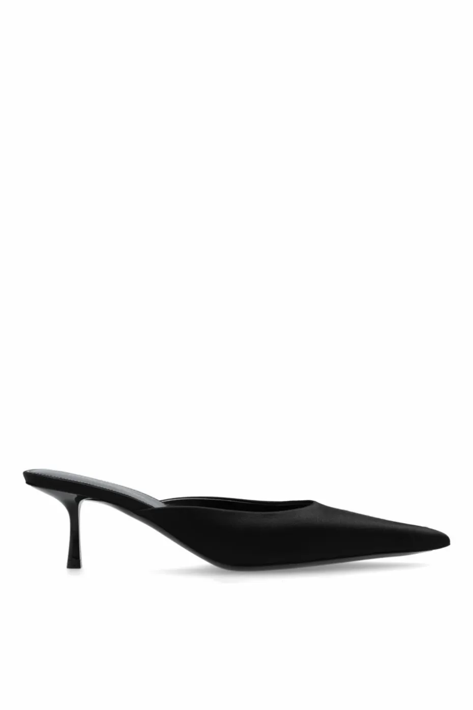 Saint Laurent CZARNY Klapki na obcasie `Barbara`