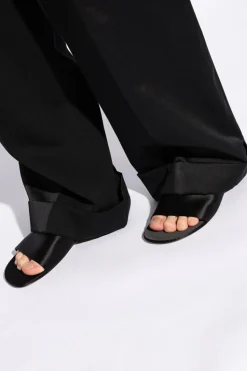 Saint Laurent CZARNY Klapki ‘Carlyle’