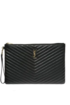 Saint Laurent CZARNY Kopertówka 'Monogram'
