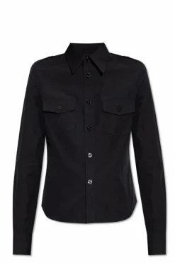 Saint Laurent CZARNY Koszula z kieszeniami
