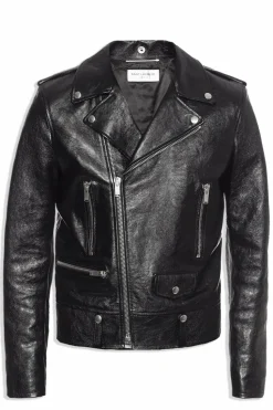 Saint Laurent CZARNY Kurtka typu 'biker'